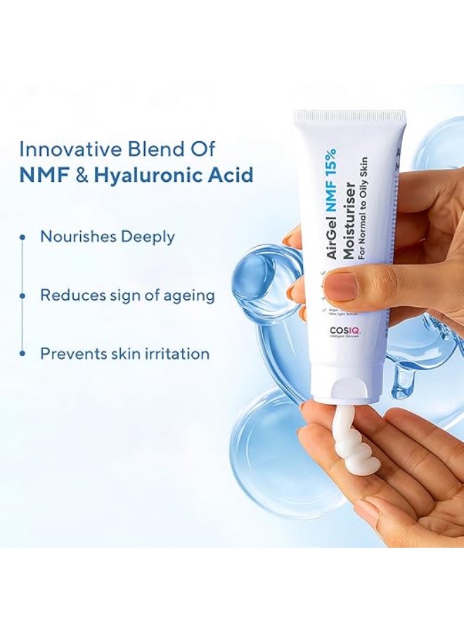 "كوز آي كيو" مرطب الوجه Cos-IQ AirGel NMF 15% للبشرة الدهنية إلى العادية | سريع الامتصاص وخفيف الوزن للنساء والرجال | 100 مل - Image 3